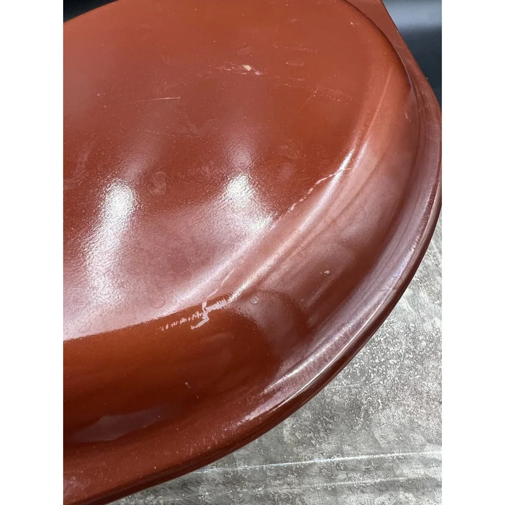 Vintage Pyrex Early American 1.5 Qt Casserole Dish 043 Brown Gold Eagle W/ Lid